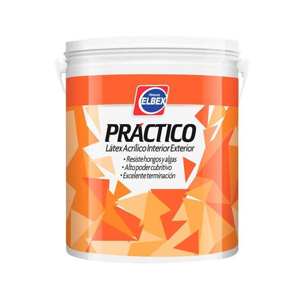 Imagen de Pintura Latex Practica 4lt Elbex Blanca Anti Hongo - Ynter
