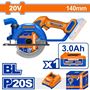 Imagen de SIERRA CIRCULAR A BATERIA 20V 140MM C BAT Y CARG WADFOW - Ynter