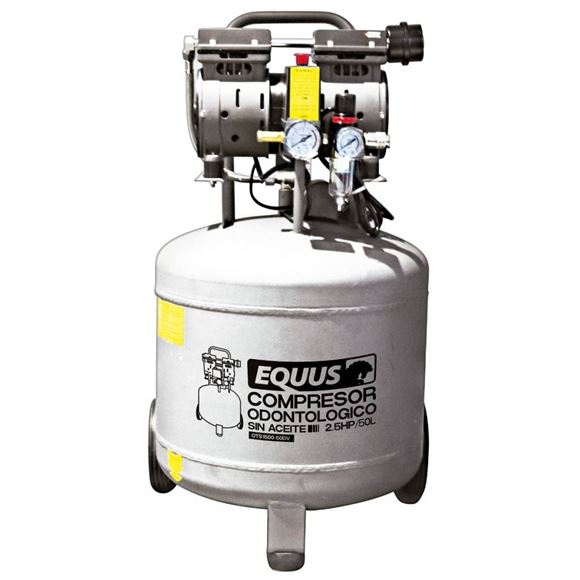 Imagen de Compresor Odontológico Equus 50 Litros Sin Aceite 2,5 HP - Ynter Industrial