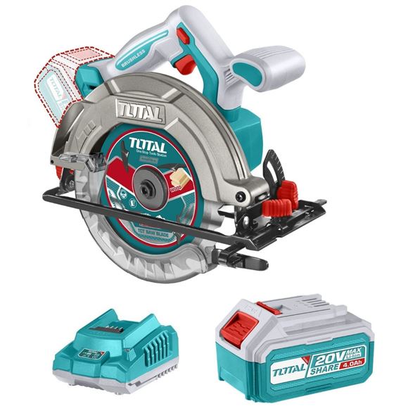 Imagen de Sierra Circular 6.1/2" 20v - S/Carb- 1 Batería 4.0Ah Total - Ynter