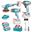 Imagen de Kit Llave Impacto + Pulidora 150mm + Pistola De Calor - 2 Bat Total - Ynter