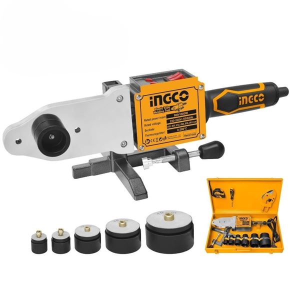 Imagen de Termofusora industrial Ingco 800-1500w 6 boquillas c/valija metal 300° - Ynter