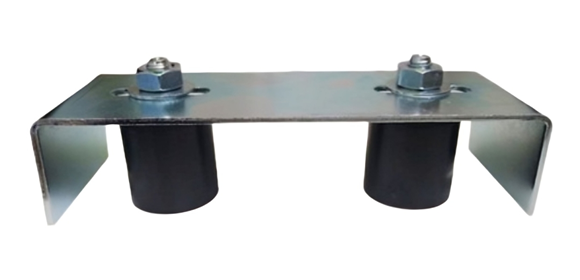 Imagen de Guia "U" Regulable C/ 2 Rodillos P/ Porton Corredizo - Ynter Industrial