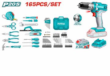 Imagen de Set 165 pcs con atornillador  20V Total - Ynter