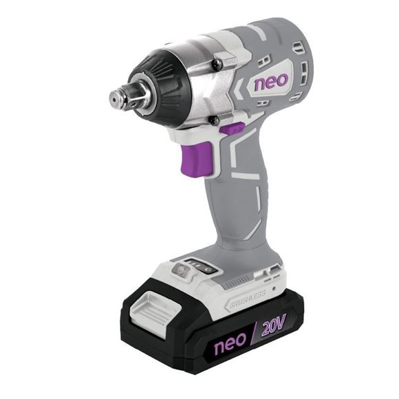 Imagen de Llave De Impacto 1/2" C/Bat 3Ah Neo 20V Brushless - Ynter