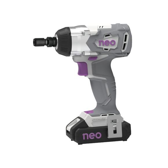 Imagen de Llave De Impacto 1/2" C/Adap C/Bat 2Ah Neo 20V - Ynter