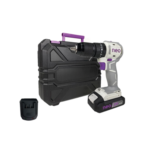 Imagen de Taladro C/Percutor C/Bat 2Ah Neo 20V Brushless  - Ynter