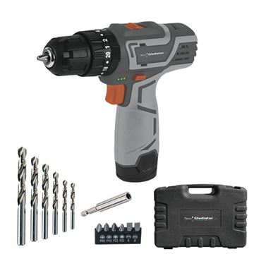 Imagen de Taladro Atornillador C/Bat 2Ah 12V Gladiator- Ynter Industrial