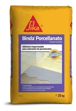Imagen de Adhesivo p/porcelanato Sika Binda 25kg - Ynter Industrial