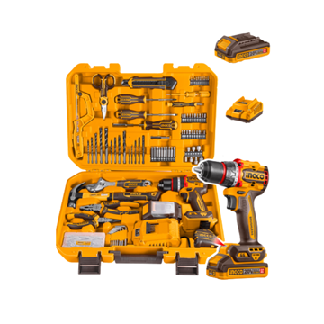 Imagen de Kit Atornillador C/Bat 2Ah 20V+165 herramientas Ingco- Ynter