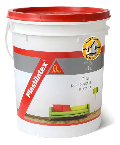 Imagen de Pintura P/pared Sika Plastilatex 4lt - Ynter