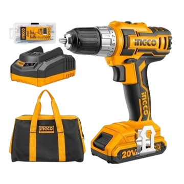 Imagen de Taladro 10mm Atornillador 20v Litio C/2bat Ingco