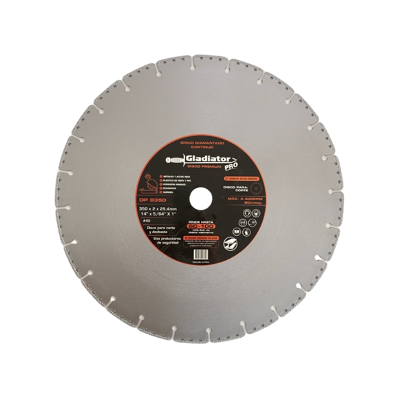 Imagen de Disco Diamantado Continuo 14" Gladiator Pro-Ynter Industrial