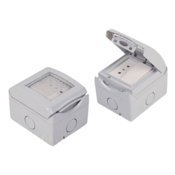 Imagen de Caja Exterior C/Llave Bipolar Y Toma Modular - Ynter Industrial