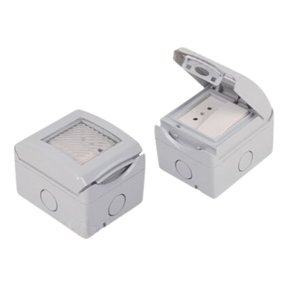 Imagen de Caja Exterior C/Llave Bipolar Y Toma Modular - Ynter Industrial