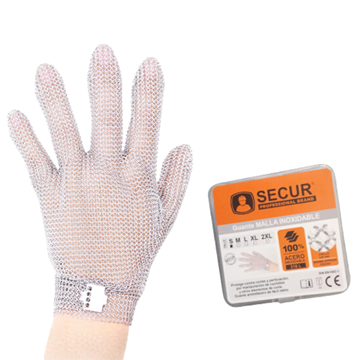 Imagen de Guante Anticorte Malla Inoxidable Secur -Ynter Industrial