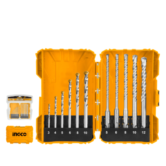 Imagen de Set 11 Mechas Mamposteria Comun y Sds Plus Ingco - Ynter