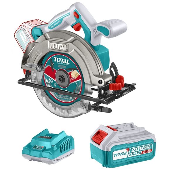 Imagen de Sierra circular Total 20v c/bateria y cargador - Ynter