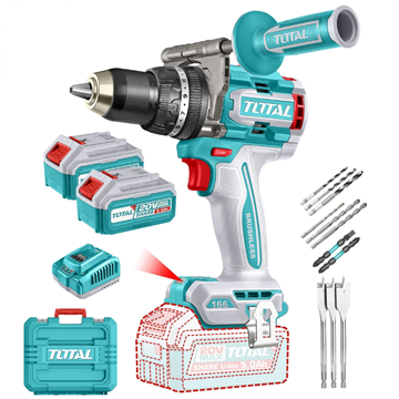 Imagen de Taladro Percutor Atornillador Total 20v C/2 Bat 5Ah - Ynter