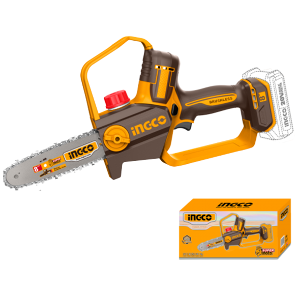 Imagen de Motosierra 20V 8" S/ Bat S/ Carg Ingco - Ynter Industrial