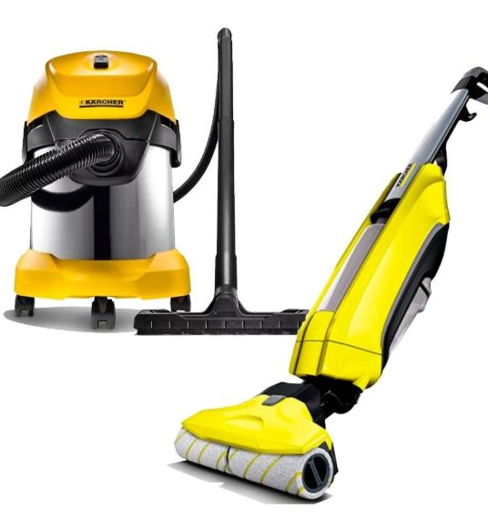 Imagen de Aspiradora Karcher WD3 + fregadora de pisos FC5 -Ynter Industrial