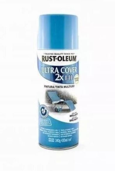 Imagen de Aerosol Rust Oleum Ultra Cover x2 azul spa brillante 340g-Ynter Industrial