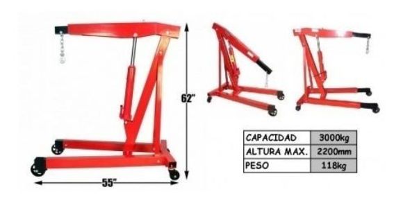 Imagen de Pluma De Carro Cap. 3 Ton Reforzada - Ynter Industrial
