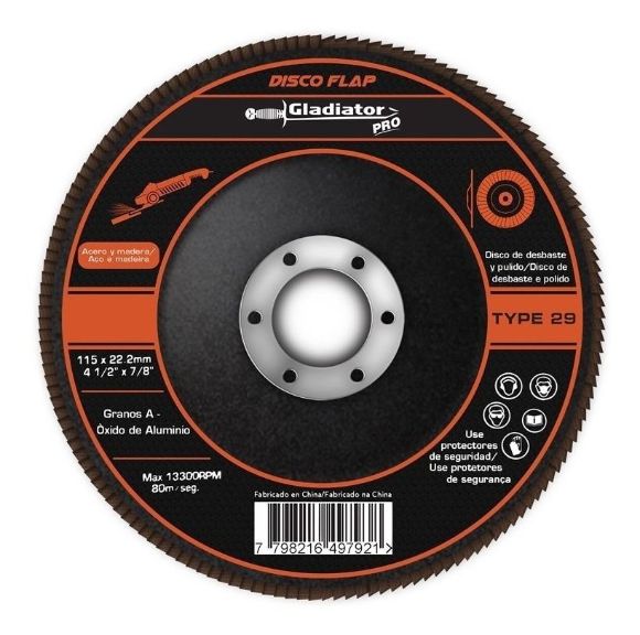 Imagen de Discos Flap De Desbaste Y Pulido G- 80 Gladiator Pro- Ynter