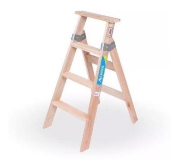 Imagen de Escalera Familiar Madera 4 Escalones - Ynter Industrial