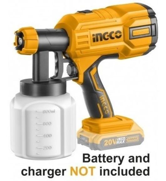 Imagen de Equipo pistola de pintar a bat 20v Litio Ingco - Ynter Industrial