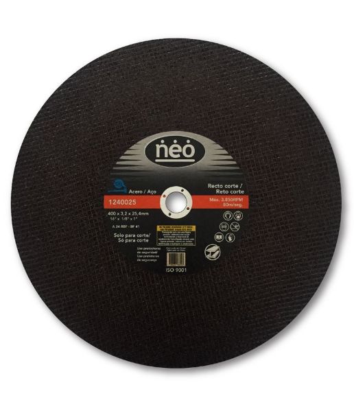Imagen de DISCO ABRASIVO DE CORTE ACERO/ACERO 400 x 3.2 NEO - Ynter Industrial
