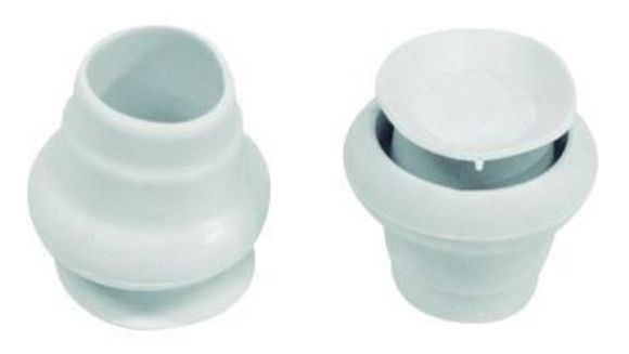 Imagen de Bochas p/cortina extensible de lujo blanca SABELCORT x par-Ynter Industrial