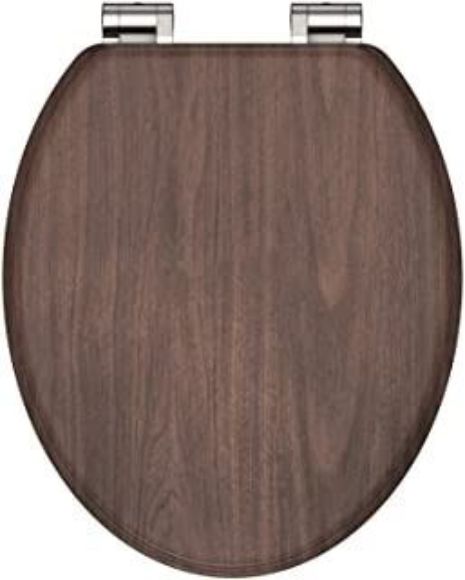 Imagen de Tapa inodoro MDF nogal herrajes cromados-Ynter Industrial
