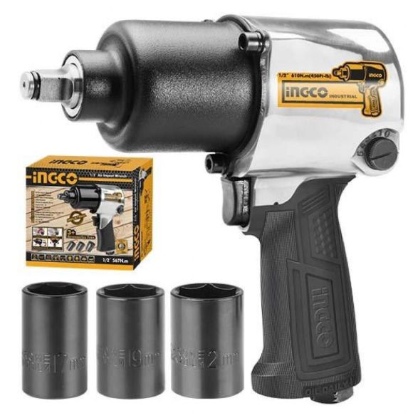 Imagen de Llave De Impacto 1/2" Neumatica 610Nm Ingco - Ynter