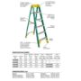 Imagen de Escalera Tijera fibra de vidrio 6 peld. Aprobada - Ynter Industrial