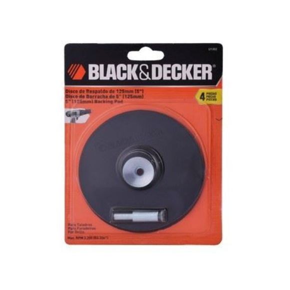Imagen de Disco de goma Black & Decker p/taladro c/eje 125mm - Ynter Industrial