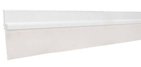 Imagen de Zocalo Aluminio c/goma Blanco 1 mt - Ynter Industrial