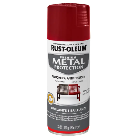 Imagen de Aerosol Protector Oxido Rust Oleum Rojo Clavel Brillante 340g - Ynter Industrial