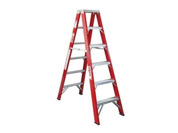 Imagen de Escalera tijera fibra doble entrada 5 Esc. 1.5 mts  - Ynter Industrial