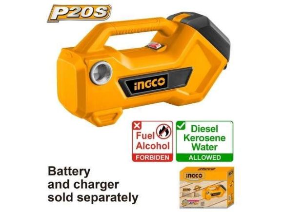 Imagen de Bomba 20V Trasiego Liquidos P20S TPLI2001 Ingco - Ynter Industrial