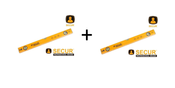 Imagen de Nivel Aluminio Amarillo 40cm Secur X2 - Ynter Industrial