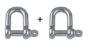 Imagen de Grillete acero inoxidable 10mm 3/8" X2 uni - Ynter Industrial