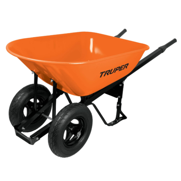 Imagen de Carretilla Calibrada 118Lt Chapa Doble Rueda Inflable Truper - Ynter Industrial