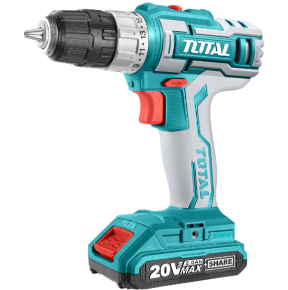 Imagen de Taladro Atornillador 20v Total c/2 Bat + maletin - Ynter Ind