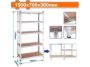 Imagen de Estanteria 5 Niveles Ajustables 1500x700x300mm Wadfow - Ynter Industrial