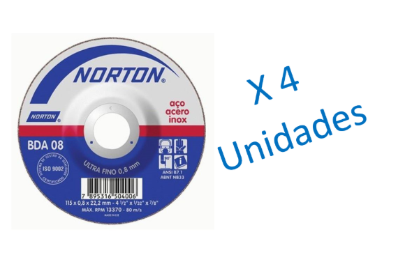 Imagen de 4 Disco multicorte chato 115x1.0 mm NORTON - Ynter Industrial