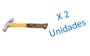 Imagen de 2 Martillo de uña 220gr Ingco mango de fibra - Ynter Industrial