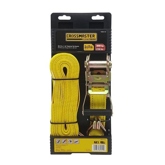 Imagen de Cinta Catraca Crossmaster 8m 5000kg 40mm - Ynter Industrial