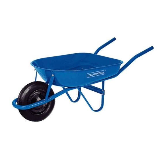 Imagen de Carretilla Metal Azul 60l C/Rueda Inflable Tramontina - Ynter