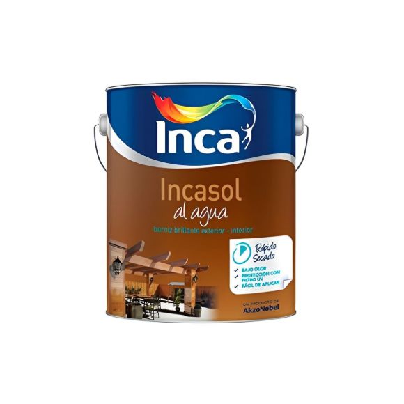 Imagen de Barniz Al Agua Incasol Brillante 4lts - Ynter Industrial